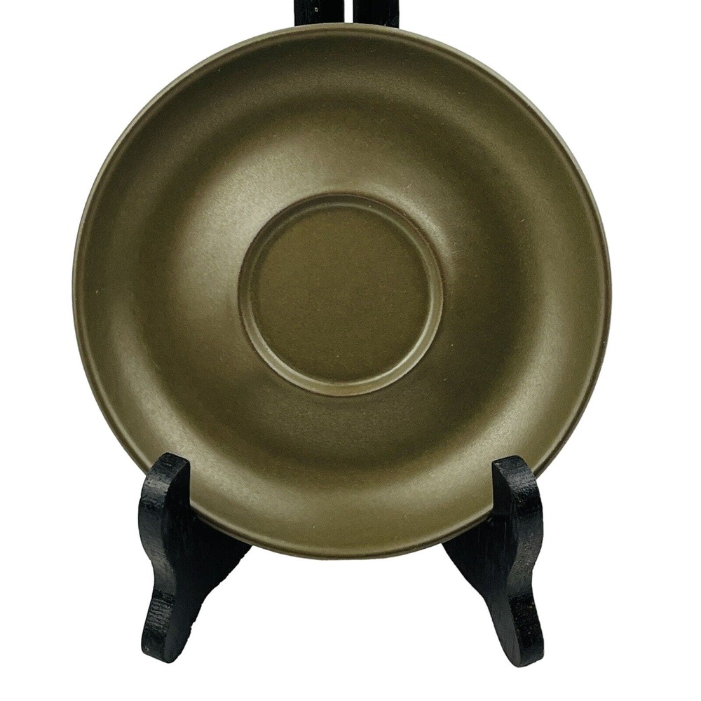 Vintage Denby Camelot Dark Green Saucer Replacement Only England 5.5" Stoneware‎